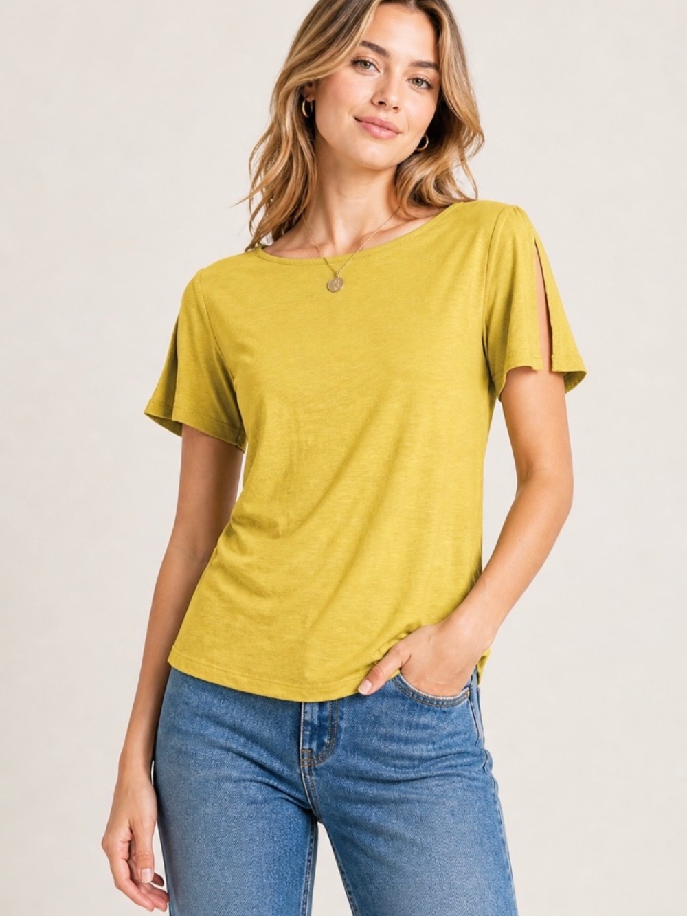 LOFT Modal Soft Slit Sleeve T-Shirt XS